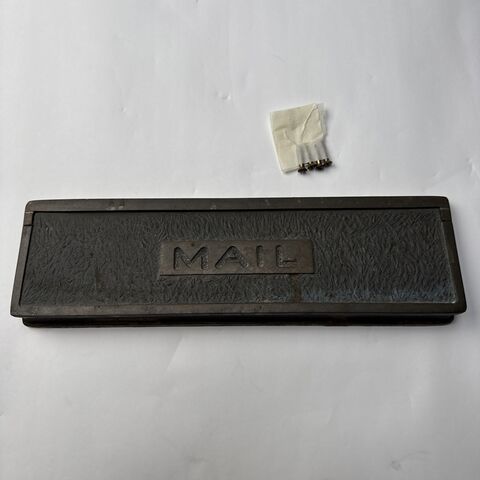 Art Deco solid-brass door mail slot